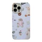 For iPhone 14 Pro Cartoon Film Craft Hard PC Phone Case(Stuffed Bear) - 1