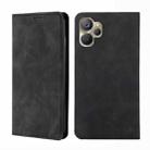 For Realme 9i 5G Global/10 5G Skin Feel Magnetic Horizontal Flip Leather Phone Case(Black) - 1