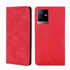 For vivo T2x 5G/Y73t/iQOO Z6x Skin Feel Magnetic Horizontal Flip Leather Phone Case(Red) - 1