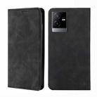 For vivo T2x 5G/Y73t/iQOO Z6x Skin Feel Magnetic Horizontal Flip Leather Phone Case(Black) - 1