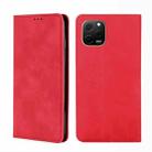 For Huawei nova Y61 Skin Feel Magnetic Horizontal Flip Leather Phone Case(Red) - 1