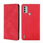 For Nokia C31 Skin Feel Magnetic Horizontal Flip Leather Phone Case(Red) - 1