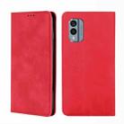 For Nokia X30 5G Skin Feel Magnetic Horizontal Flip Leather Phone Case(Red) - 1