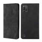 For ZTE Blade A52 Lite Skin Feel Magnetic Horizontal Flip Leather Phone Case(Black) - 1