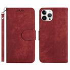 For iPhone 13 Pro Dual-Fold Stripe Texture Buckle Leather Phone Case(Red) - 2