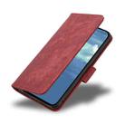 For iPhone 13 Pro Dual-Fold Stripe Texture Buckle Leather Phone Case(Red) - 5