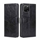 For Huawei nova Y61 Geometric Stitching Horizontal Flip Leather Phone Case(Black) - 1