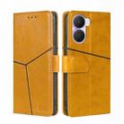 For Honor Play 40 Plus Geometric Stitching Horizontal Flip Leather Phone Case(Yellow) - 1