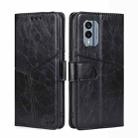 For Nokia X30 5G Geometric Stitching Horizontal Flip Leather Phone Case(Black) - 1