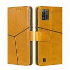 For ZTE Blade A52 Lite Geometric Stitching Horizontal Flip Leather Phone Case(Yellow) - 1