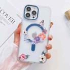 For iPhone 13 Flower Beauty Pop-up Window Mafsafe Phone Case(Butterfly Flower) - 1