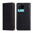 For vivo iQOO Neo7 Gloss Oil Solid Color Magnetic Leather Phone Case(Black) - 1