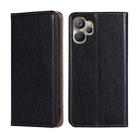 For Realme 9i 5G Global/10 5G Gloss Oil Solid Color Magnetic Leather Phone Case(Black) - 1