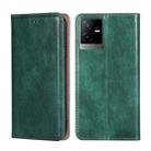 For vivo T2x 5G/Y73t/iQOO Z6x Gloss Oil Solid Color Magnetic Leather Phone Case(Green) - 1