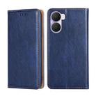 For Honor Play 40 Plus Gloss Oil Solid Color Magnetic Leather Phone Case(Blue) - 1