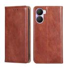 For Honor Play 40 Plus Gloss Oil Solid Color Magnetic Leather Phone Case(Brown) - 1