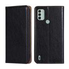 For Nokia C31 Gloss Oil Solid Color Magnetic Leather Phone Case(Black) - 1