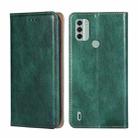 For Nokia C31 Gloss Oil Solid Color Magnetic Leather Phone Case(Green) - 1