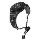 For Google Pixel Watch 20mm Diamond Chain Adjustable Watch Band(Black) - 1