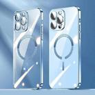 For iPhone 14 Pro Max Lens Protector MagSafe Electroplated PC Phone Case(Sierra Blue) - 1