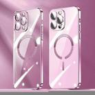 For iPhone 14 Pro Lens Protector MagSafe Electroplated PC Phone Case(Pink) - 1