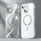 For iPhone 14 Lens Protector MagSafe Electroplated PC Phone Case(Silver) - 1