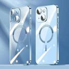 For iPhone 14 Plus Lens Protector MagSafe Electroplated PC Phone Case(Sierra Blue) - 1