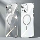 For iPhone 14 Plus Lens Protector MagSafe Electroplated PC Phone Case(Silver) - 1