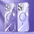 For iPhone 13 Pro Max Lens Protector MagSafe Electroplated PC Phone Case(Purple) - 1