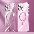 For iPhone 13 Pro Lens Protector MagSafe Electroplated PC Phone Case(Pink) - 1