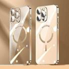 For iPhone 13 Pro Lens Protector MagSafe Electroplated PC Phone Case(Gold) - 1