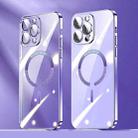 For iPhone 13 Pro Lens Protector MagSafe Electroplated PC Phone Case(Purple) - 1