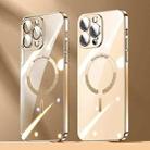 For iPhone 12 Pro Max Lens Protector MagSafe Electroplated PC Phone Case(Gold) - 1