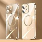 For iPhone 12 Lens Protector MagSafe Electroplated PC Phone Case(Gold) - 1