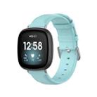 For Fitbit Versa 3 / Sense Genuine Leather Watch Band(Light Blue) - 1