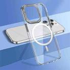 For iPhone 14 Pro wlons Crystal Clear MagSafe Phone Case(Silver) - 1