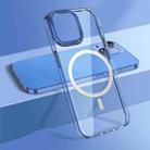 For iPhone 14 wlons Crystal Clear MagSafe Phone Case(Sierra Blue) - 1