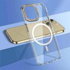 For iPhone 14 wlons Crystal Clear MagSafe Phone Case(Gold) - 1