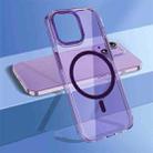 For iPhone 14 wlons Crystal Clear MagSafe Phone Case(Purple) - 1