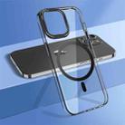 For iPhone 14 Plus wlons Crystal Clear MagSafe Phone Case(Black) - 1