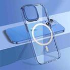 For iPhone 14 Plus wlons Crystal Clear MagSafe Phone Case(Sierra Blue) - 1