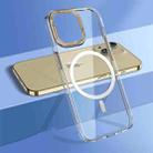 For iPhone 14 Plus wlons Crystal Clear MagSafe Phone Case(Gold) - 1