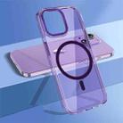 For iPhone 14 Plus wlons Crystal Clear MagSafe Phone Case(Purple) - 1