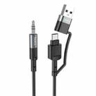 hoco UPA23 2 in 1 Type-C+USB Digital Audio Conversion Cable(Metal Grey) - 1