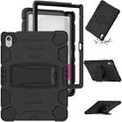 For iPad 10th Gen 10.9 2022 3-Layer Protection Screen Frame + PC + Silicone Tablet Case(Black) - 1