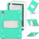 For iPad 10th Gen 10.9 2022 3-Layer Protection Screen Frame + PC + Silicone Tablet Case(Mint Green) - 1