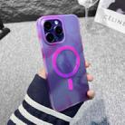 For iPhone 14 MagSafe Magnetic Watercolor TPU Phone Case(Purple) - 1