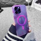 For iPhone 14 Plus MagSafe Magnetic Watercolor TPU Phone Case(Purple) - 1