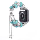 For Apple Watch 5 & 4 44mm / 3 & 2 & 1 42mm DIY Metal Bead Bracelet Watch Band(Blue) - 1