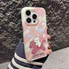 For iPhone 14 IMD Full Pattern TPU Phone Case(Pink Rabbit) - 1